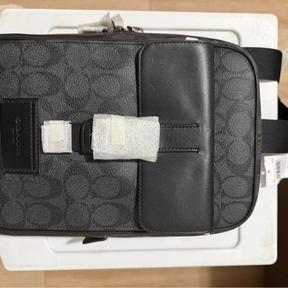 Coach Black and Gray Men's Belt Bag